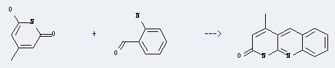 The 2(1H)-Pyridinone,6-hydroxy-4-methyl- could react with 2-amino-benzaldehyde to obtain the 4-Methylbenzo[b][1,8]naphthyridin-2(1H)-on